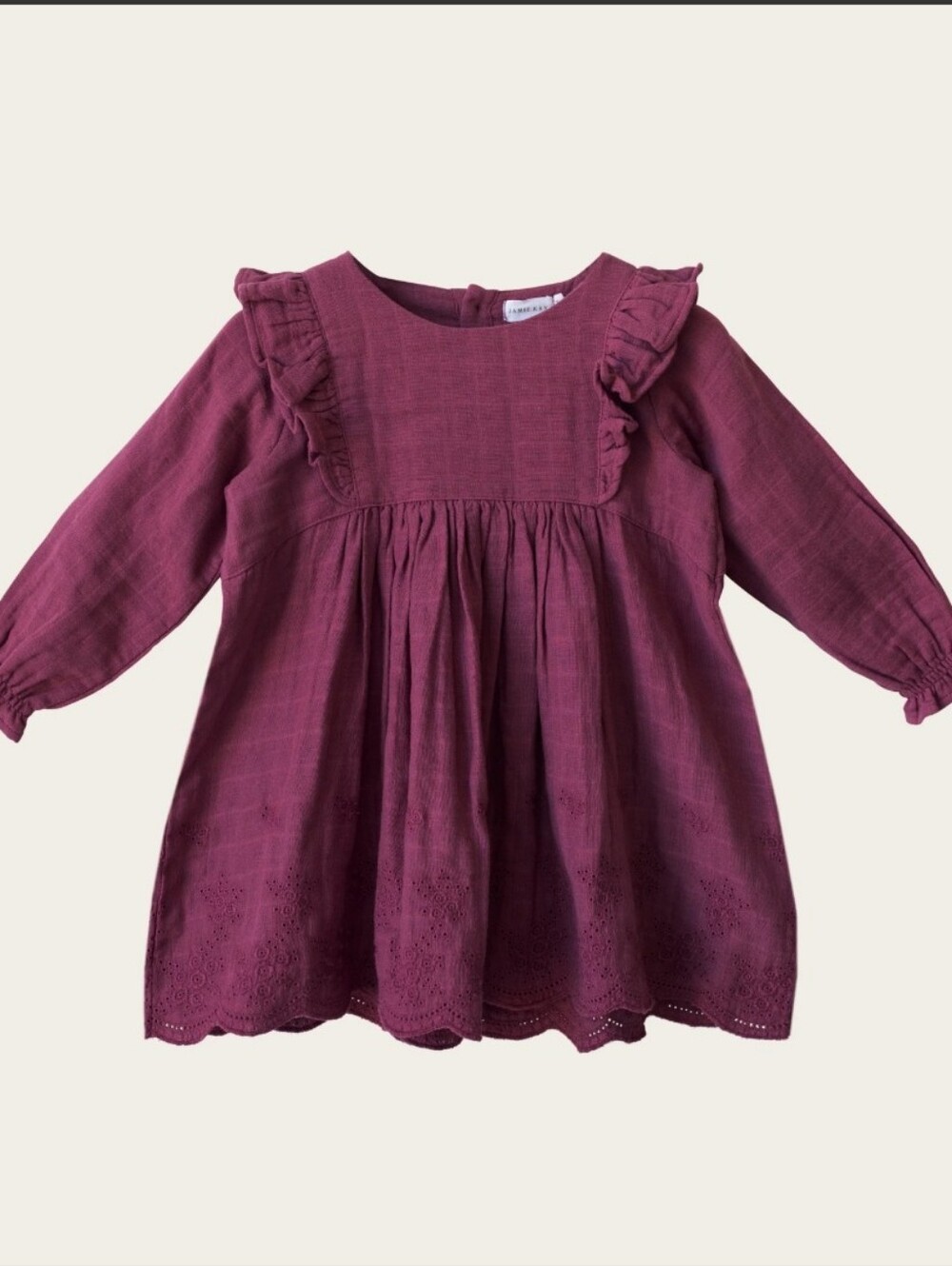 Jamie Kay Organic Cotton Muslin Lily Dress Damson